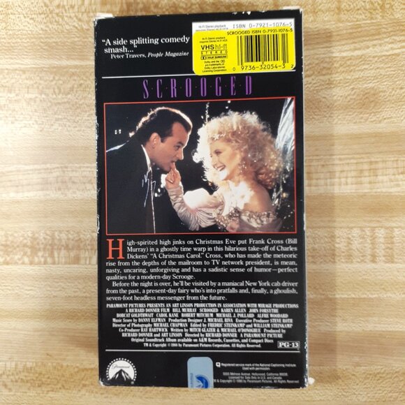 Scrooged 1988 VHS Richard Donner Bill Murray Carol Kane Christmas Carol Cult VTG - Picture 4 of 7